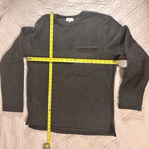 AG Adriano Goldschmied Men's Fleece Sweatshirt Zipper Pocket Gray M NWOT